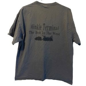Port & Company Shirt Men XL Gray Hínkle Terminal Train Lightweight Casual Tee